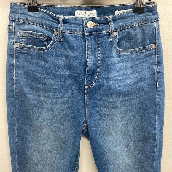 Sofia Jeans By Sofia Vergara Rosa Curvy Ankle Denim Jeans Frayed Hem 4 - Picture 2 of 16